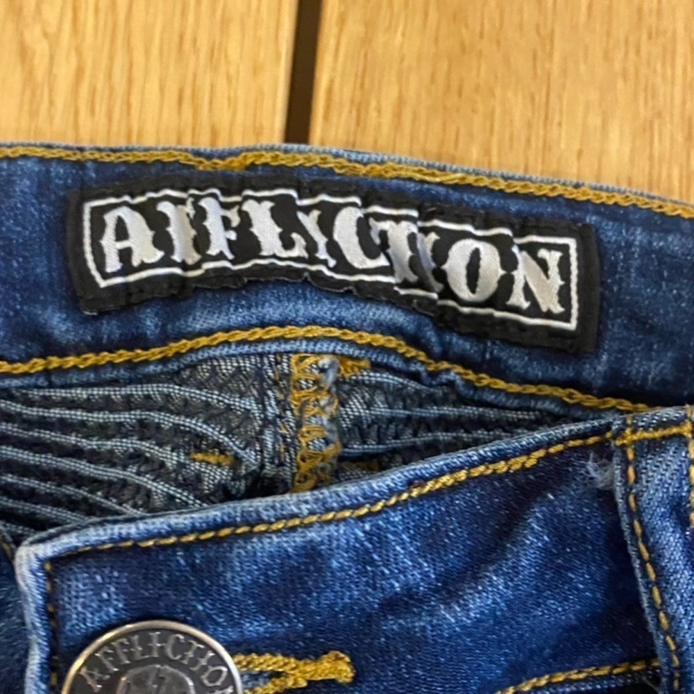 Affliction Raquel Skinny Women's Jeans Size 28 Ankle zipper embellished design‎ - Picture 5 of 15